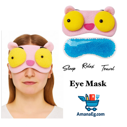 Eye Sleeping Mask & Cooling Gel 3D - Pink Cat