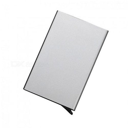 (1+1) Credit Card ID Holder & RFID Anti-Scan Metal Wallet Cash Clip - 1 Pc