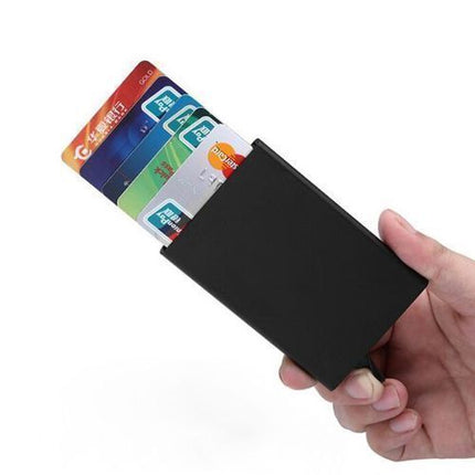 (1+1) Credit Card ID Holder & RFID Anti-Scan Metal Wallet Cash Clip - 1 Pc