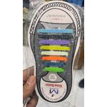 Silicone Colors Shoelaces, No Tie - 4 Packs -32 Pieces, One Size
