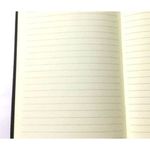 Notebook A5 - Cream Paper - Soft Solid Rubber Leather - Black Cover
