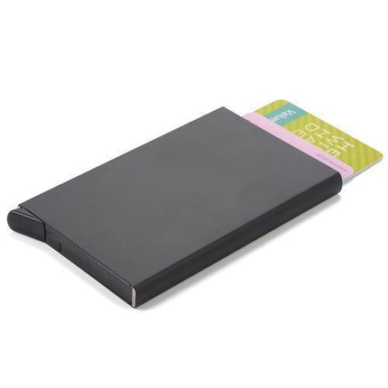 (1+1) Credit Card ID Holder & RFID Anti-Scan Metal Wallet Cash Clip - 1 Pc