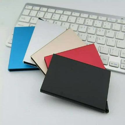 (1+1) Credit Card ID Holder & RFID Anti-Scan Metal Wallet Cash Clip - 1 Pc