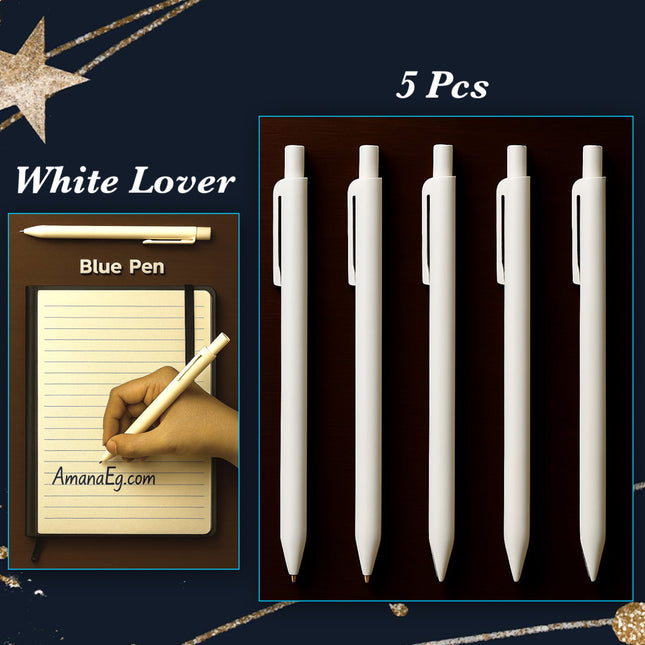 Soft Plastic Pen For White Lovers 5 Pcs