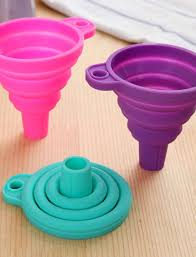 High Quality - Silicone Foldable Funnel - 3 Pcs